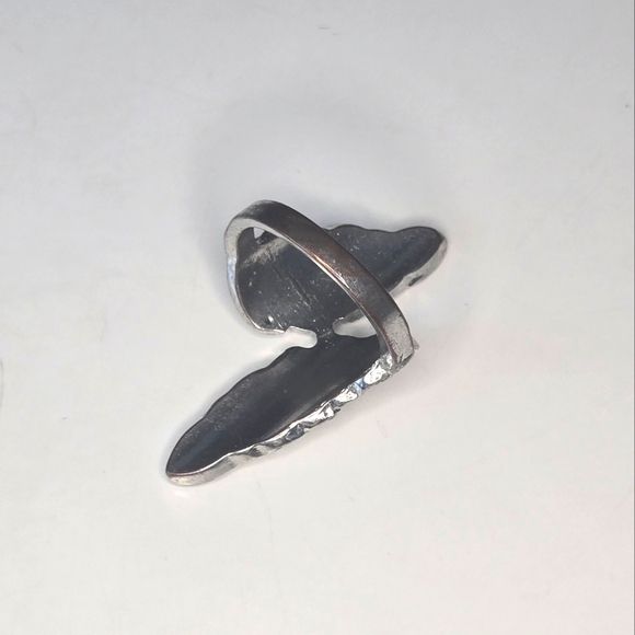 Silver Feather Leaf Wrap Ring - Picture 3 of 6